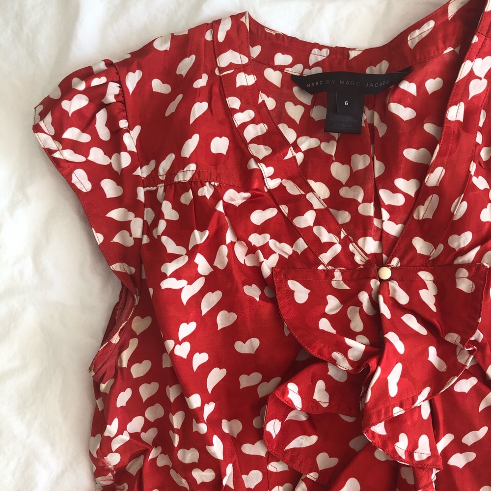 Marc by Marc Jacobs Flock of Hearts Top